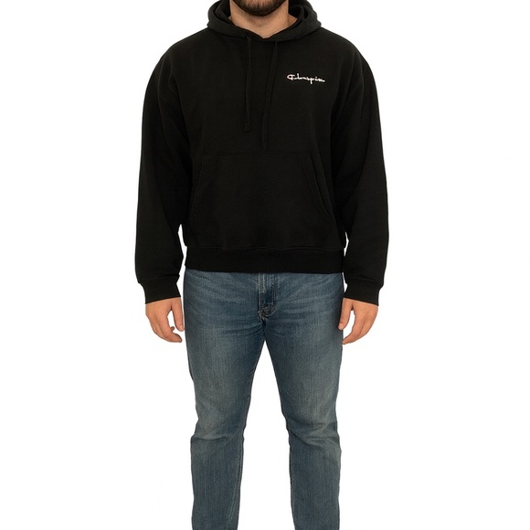 Champion Size XL Black Hooded Sweatshirt New With Tags - Picture 1 of 9